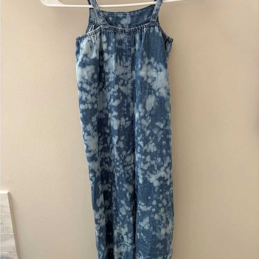 GAP girls 5 Kids One Piece blue splotched soft romper